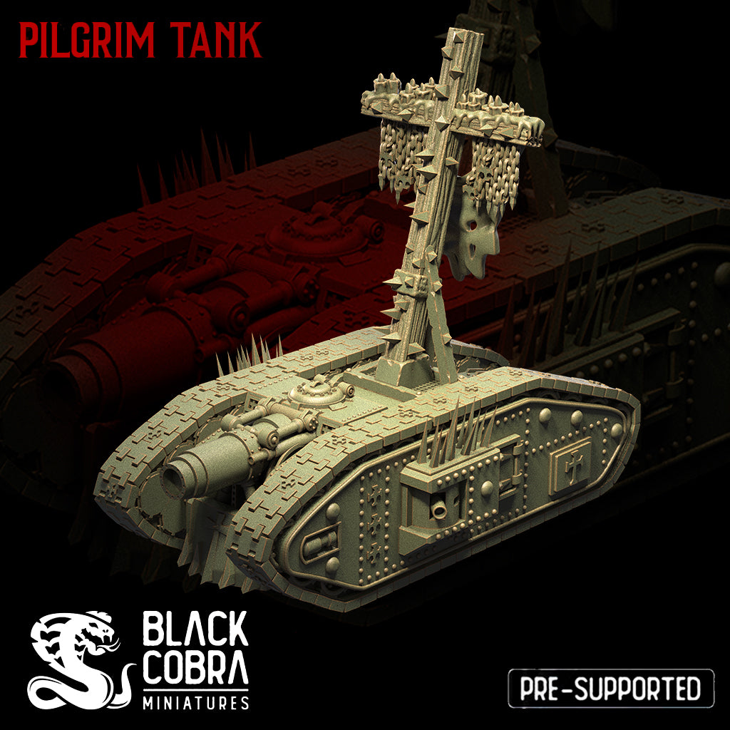 Pilgrim Tank Black Cobra Miniatures – grimdark czołg 3D do Trench Crusade
