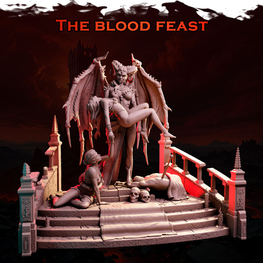 The Blood Feast – pełna scena rytuału, figurka fantasy od Black Bird Miniatures