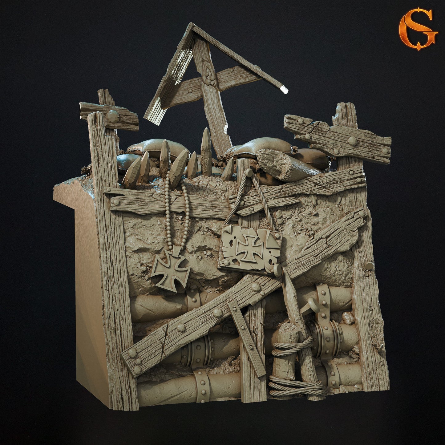 Modularne Okopy 3D do Trench Crusade – Sol Good Creations | Tereny do bitewniaków