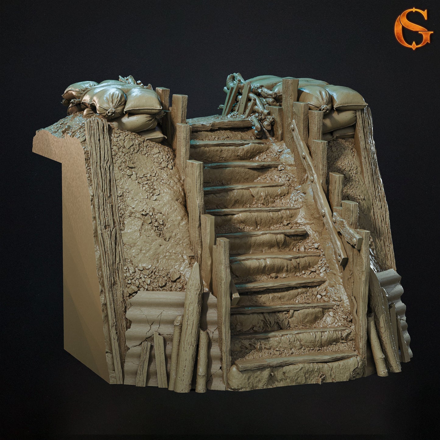 Modularne Okopy 3D do Trench Crusade – Sol Good Creations | Tereny do bitewniaków