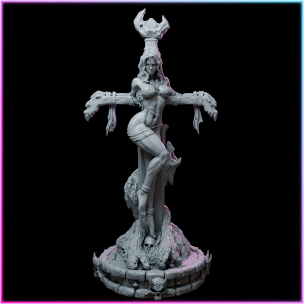 Vhaeryn – Queens of Chaos – Figurine 32mm / 75mm – Black Bird Miniatures (Copy)