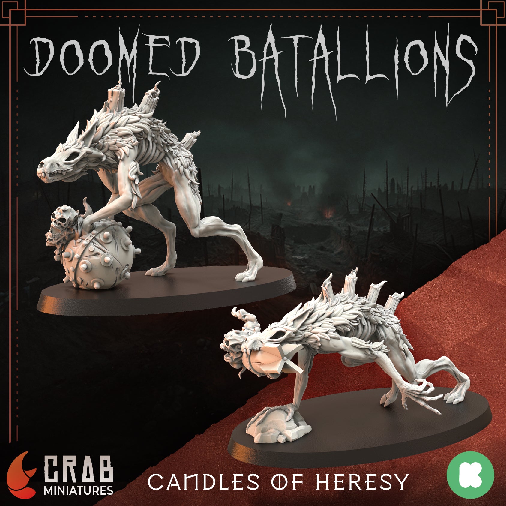 Candles of Heresy zestaw grimdarkowych figurek 32 mm Trench Crusade