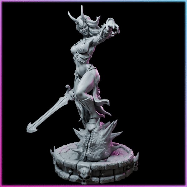 Zhaelyss – Queens of Chaos – Figurka 32mm / 75mm – Black Bird Miniatures