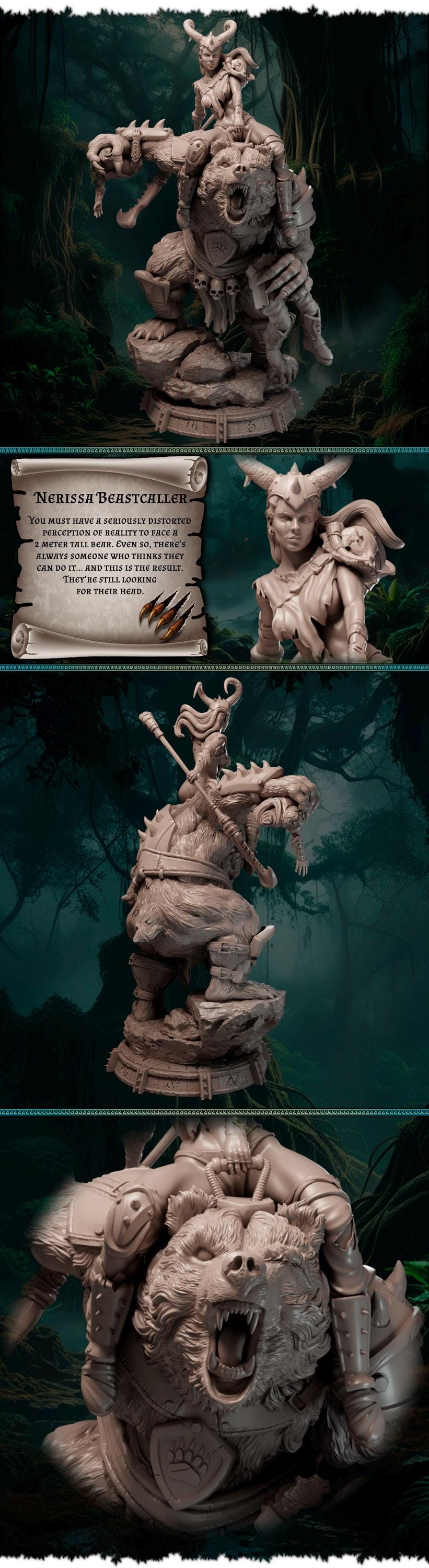 Neryssa Beastcaller figurka żywiczna – Ladies of the Wild Hunt – Black Bird Miniatures