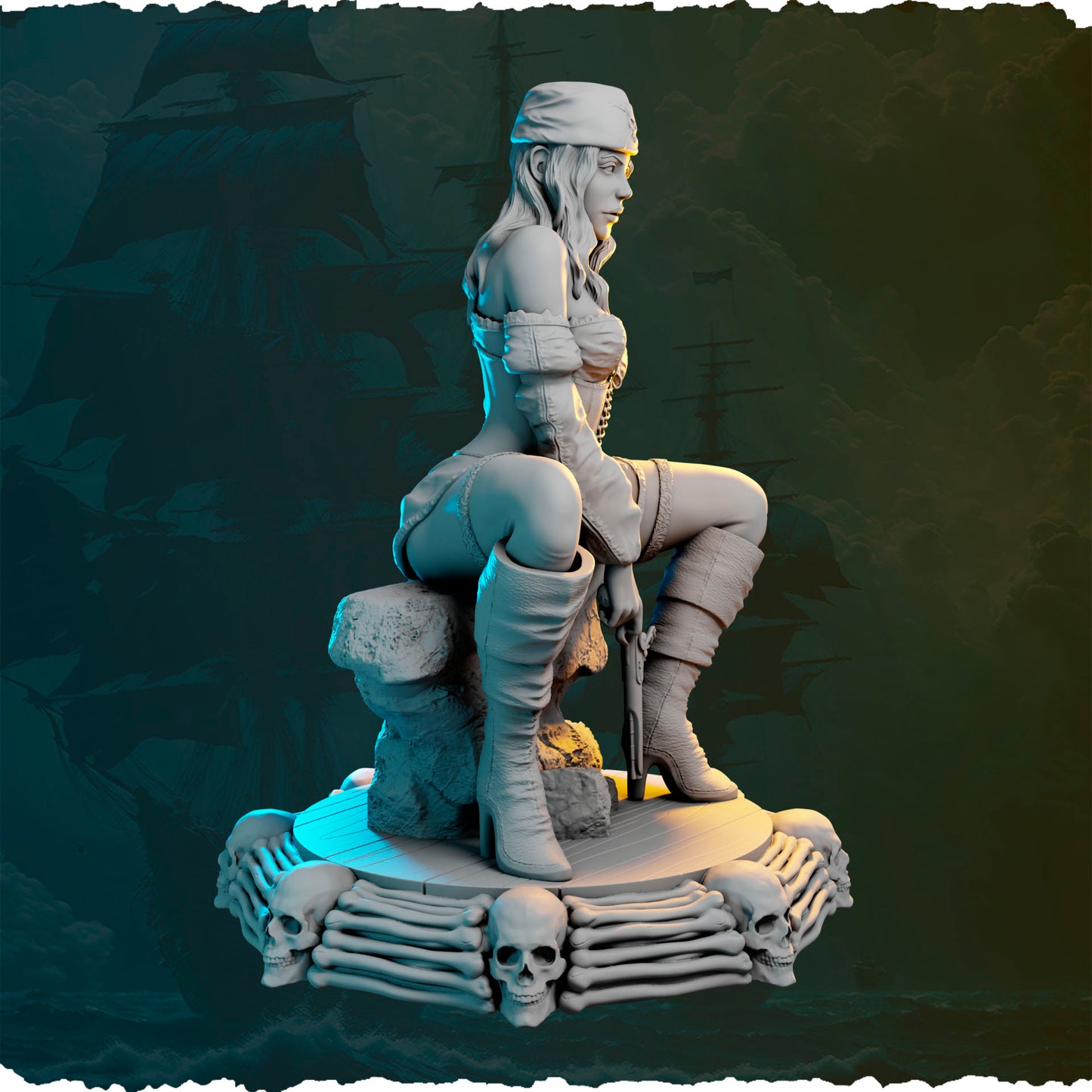 Ainsley Bartram Jolly Outcast – figurka piratki 32/75 mm, Black Bird Miniatures, Ladies of the Sea Pirates