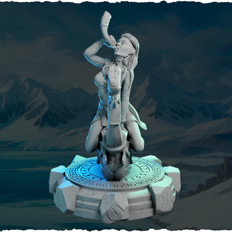 Północna Wzywająca z Rogiem — smocza rufa i zdobienia podstawki