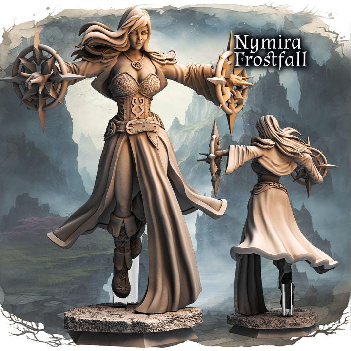 Figurka Nymira Frostfall od Haito – widok z przodu, skala 180 mm