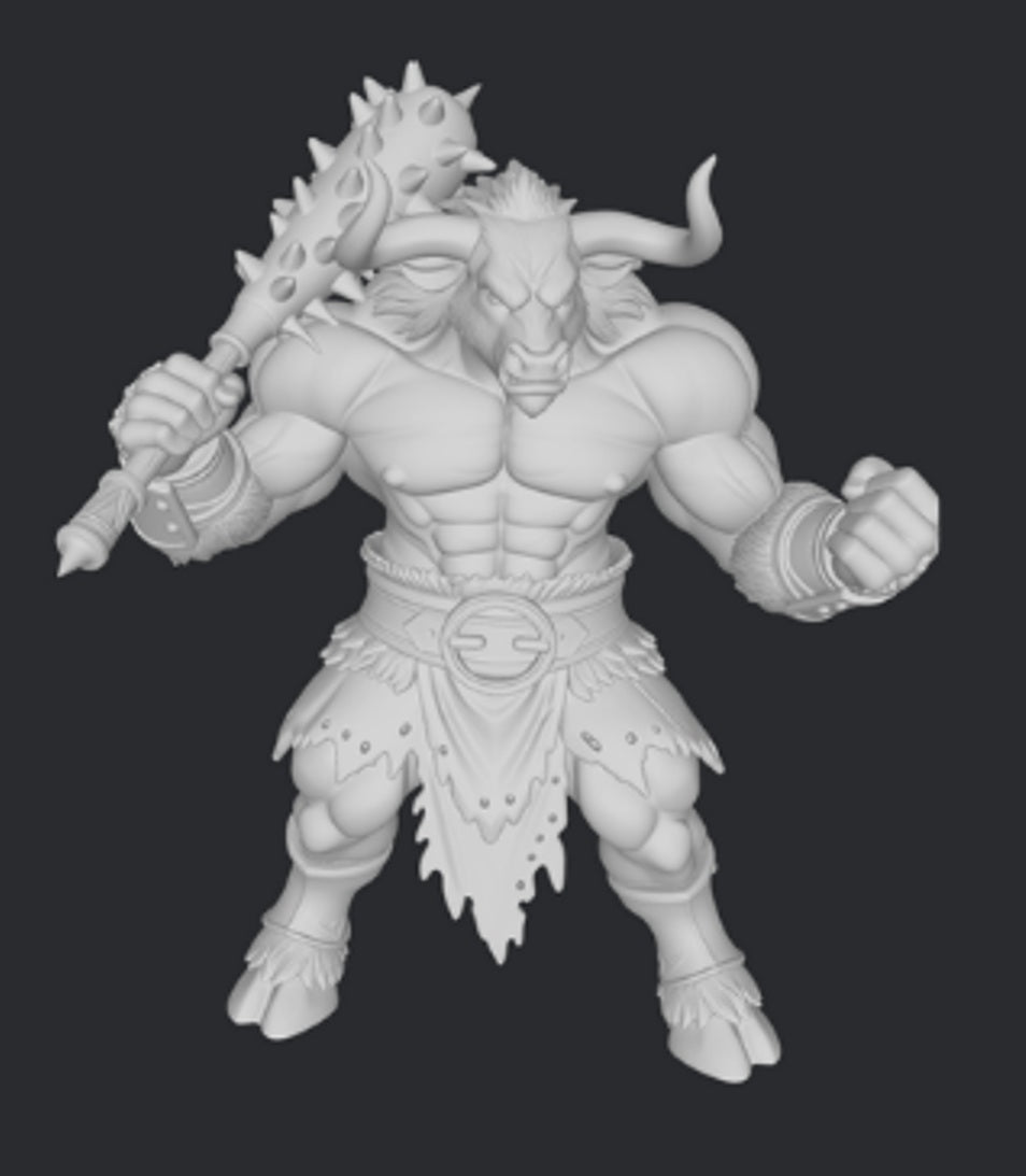 Minotaur – Olympus Clash: Anime Edition | 3DFactory – figurka 32mm / 75mm / 120mm