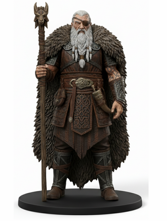 Odyn – figurka 32mm / 75mm / 120mm, Valhalla Clash Norse Legends, 3DFactory