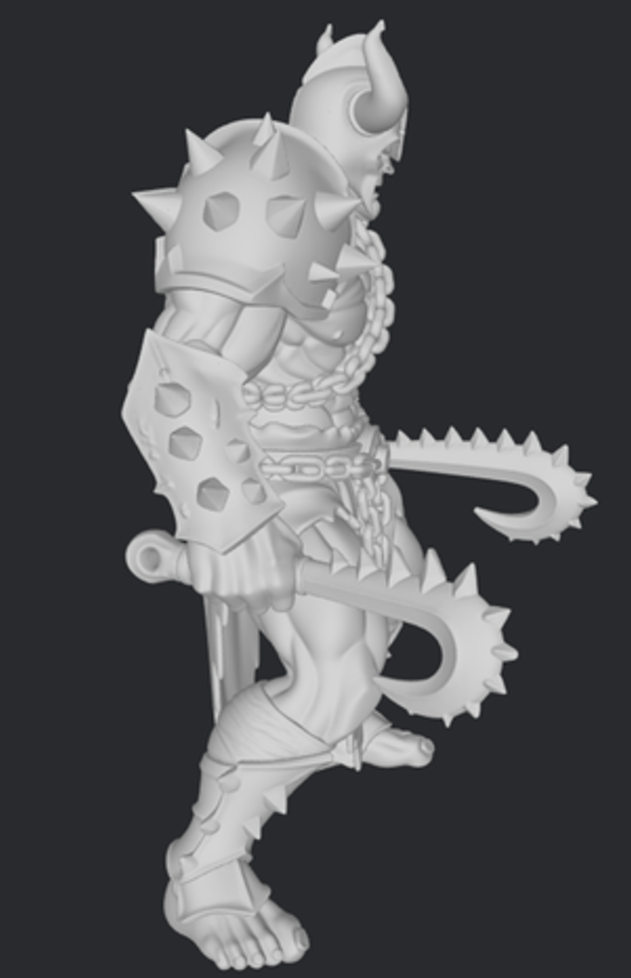 Hades z rogami i łańcuchami – figurka żywiczna 32mm / 75mm / 120mm