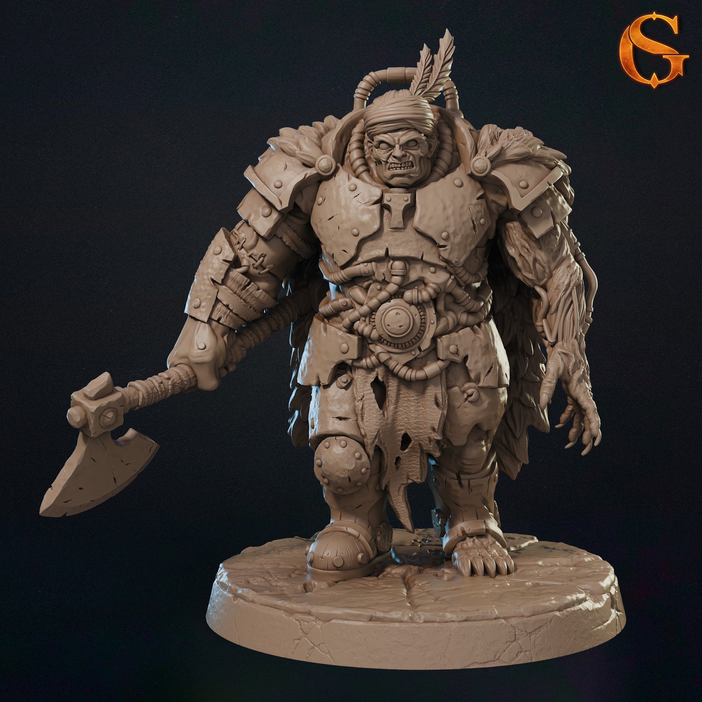 Reanimated Captain – Alchemical Satrapy – 32mm miniature for Trench Crusade – solgood