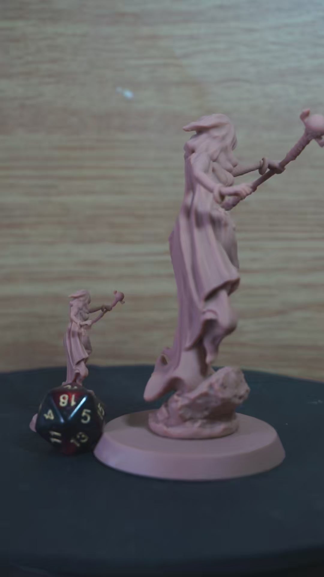 Thalmera painted dark fantasy warlock miniature 75mm by Black Bird Miniatures