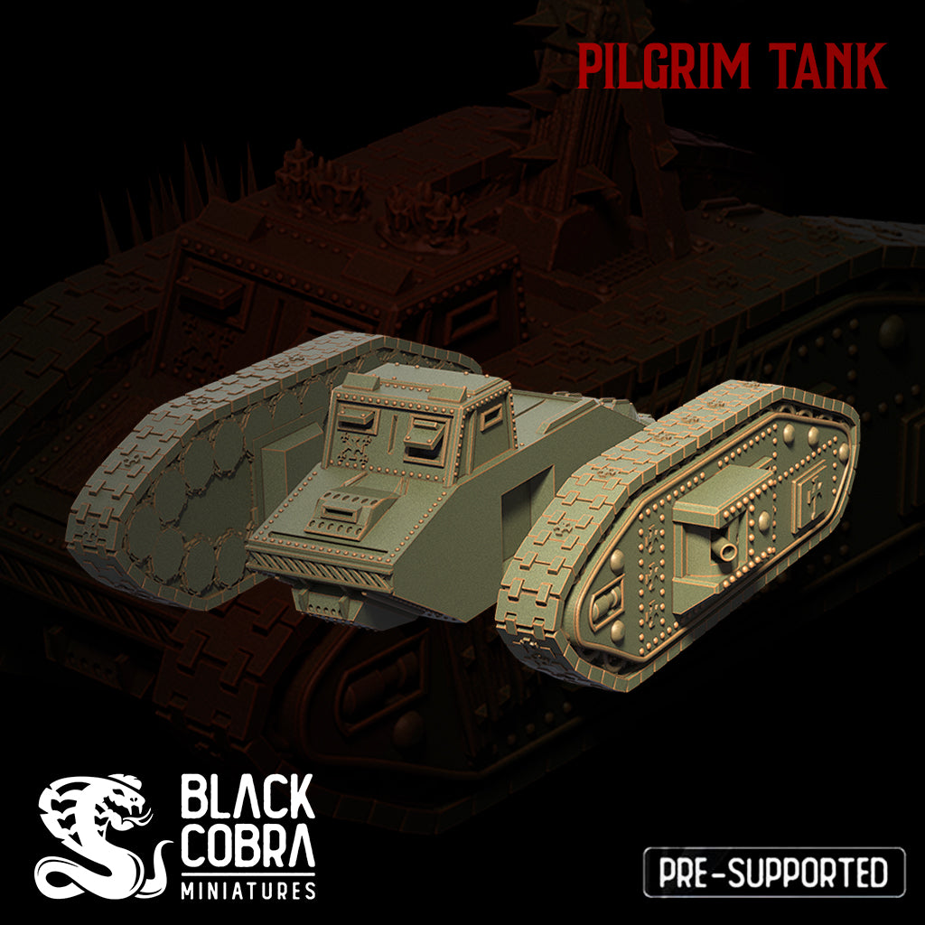 Pilgrim Tank Black Cobra Miniatures – grimdark czołg 3D do Trench Crusade