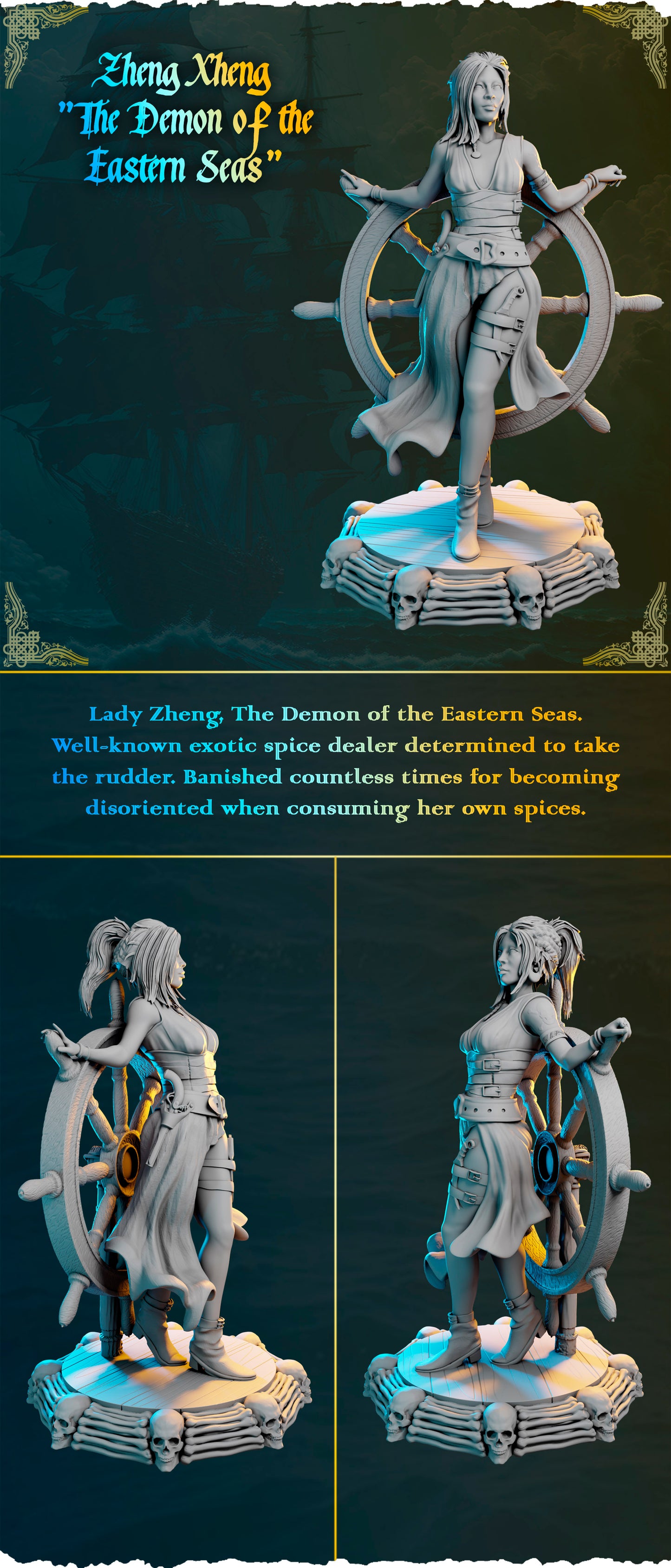 Figurki pirackie 32 mm i 75 mm z kolekcji Ladies of the Sea Pirates