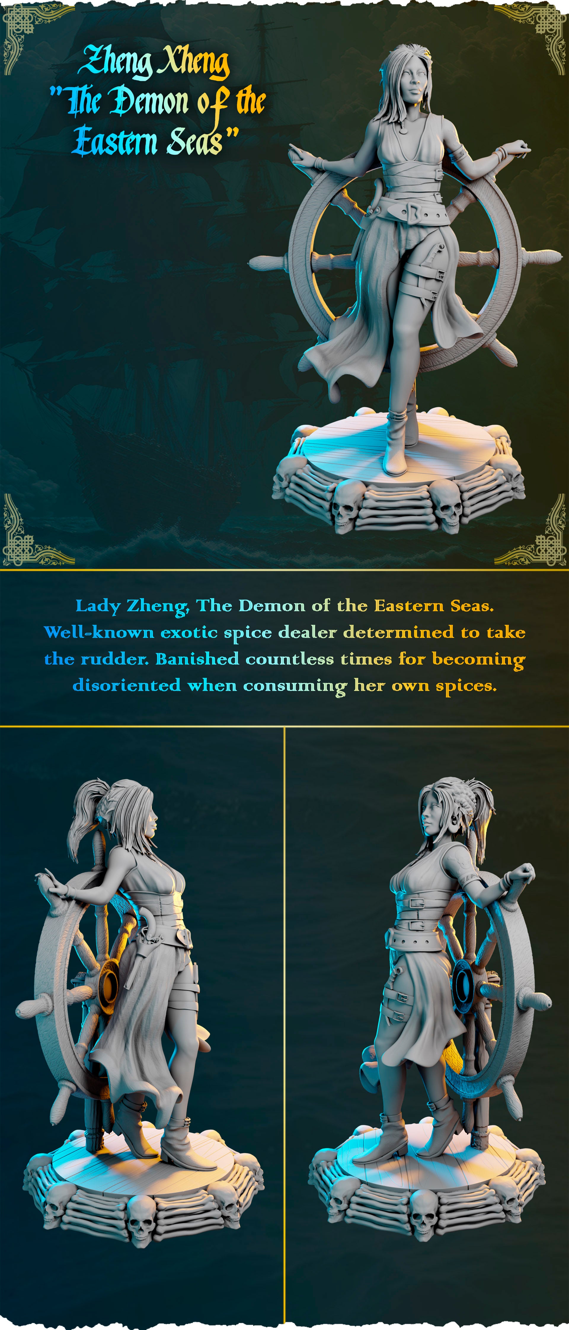 Figurki pirackie 32 mm i 75 mm z kolekcji Ladies of the Sea Pirates