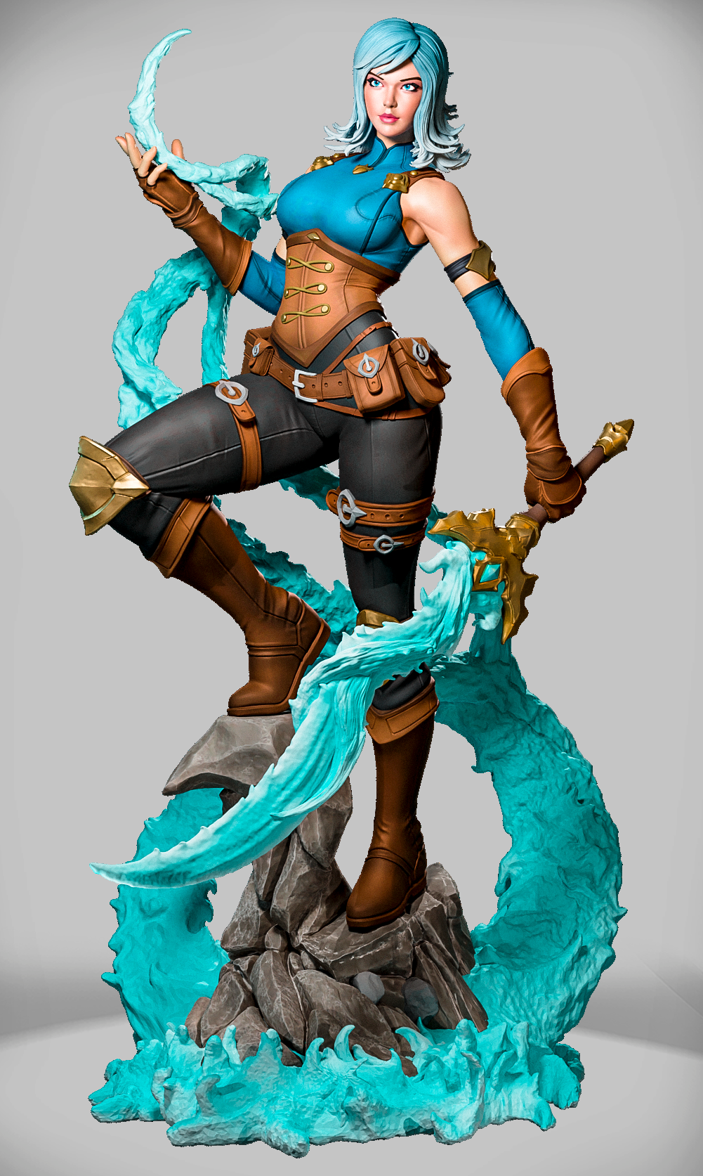 Frostblade Lysandra – Witcher Elements | Amra 3D Art – figurka 32mm / 75mm