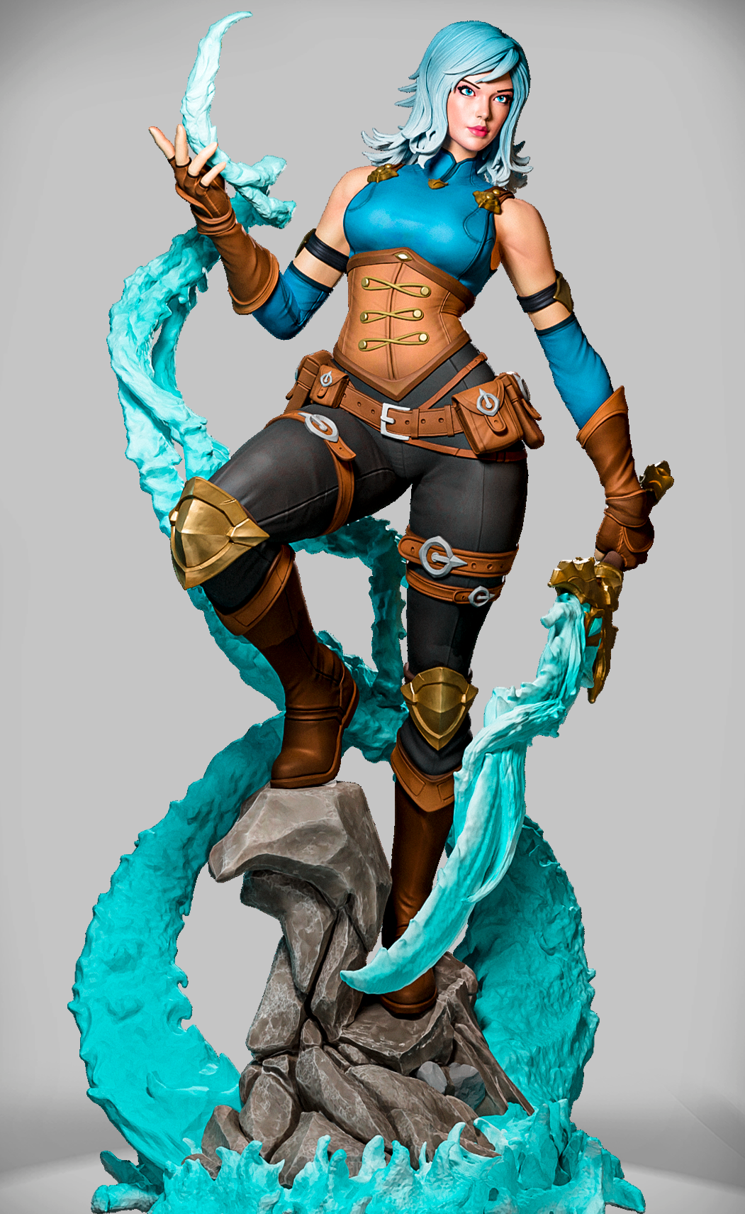 Frostblade Lysandra – Witcher Elements | Amra 3D Art – figurka 32mm / 75mm