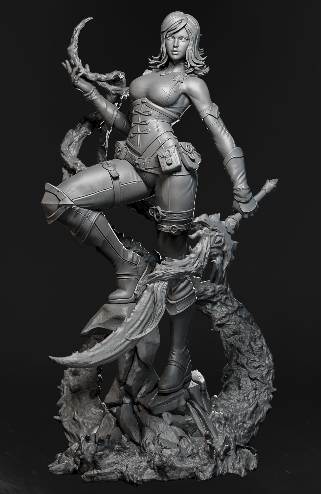 Frostblade Lysandra – Witcher Elements | Amra 3D Art – figurka 32mm / 75mm