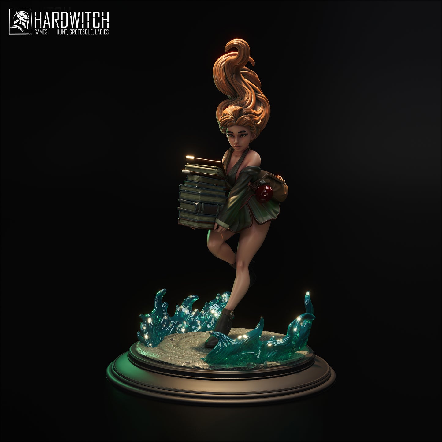 Figurka Kamila Sarada – Fortuna Magica | czarownica–uczennica fantasy | miniatura kolekcjonerska 75 mm / 120 mm (HardWitch Games)