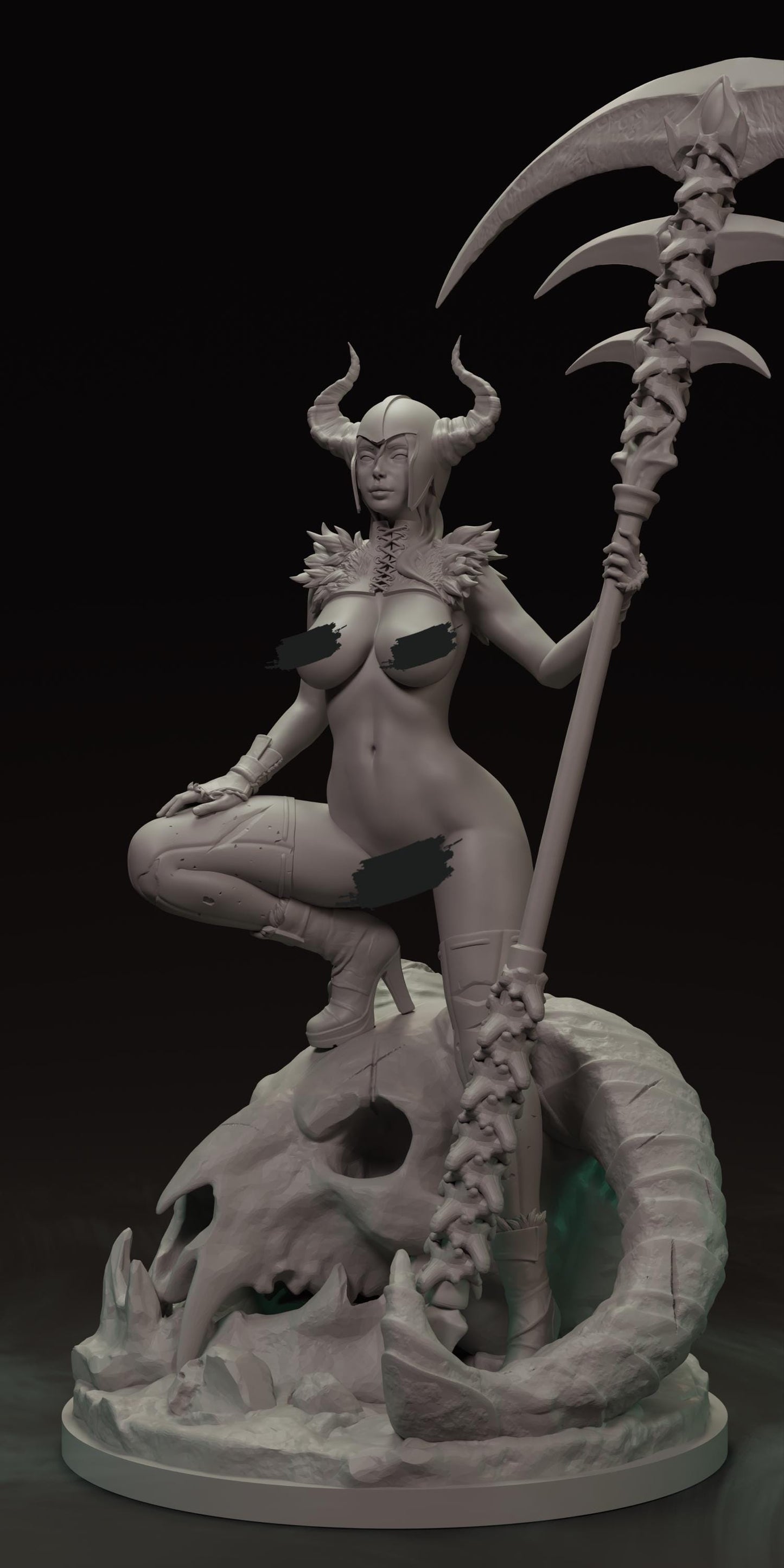 Drea Nekromantka – dark fantasy figurka 3D z żywicy ABS-like