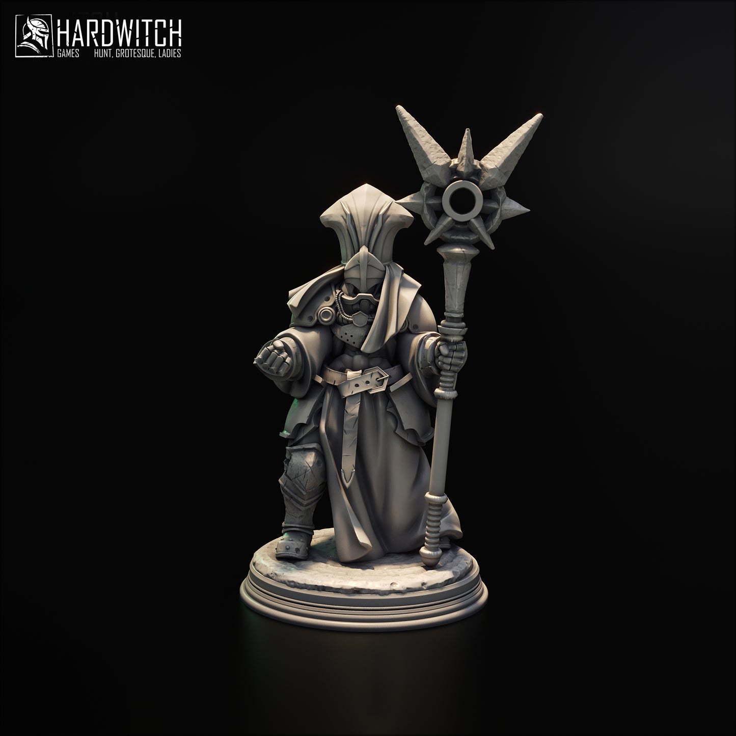 Priest grimdark figurka Trench Crusade 32 mm widok przód