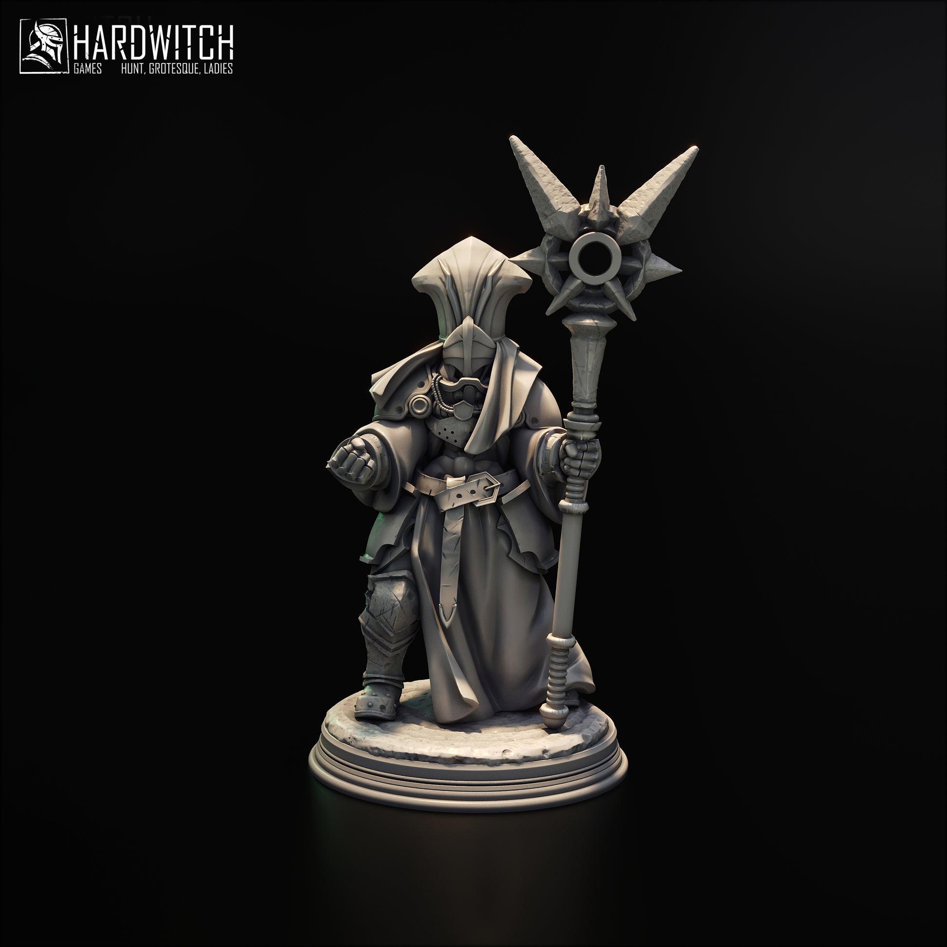 Priest grimdark figurka Trench Crusade 32 mm widok przód