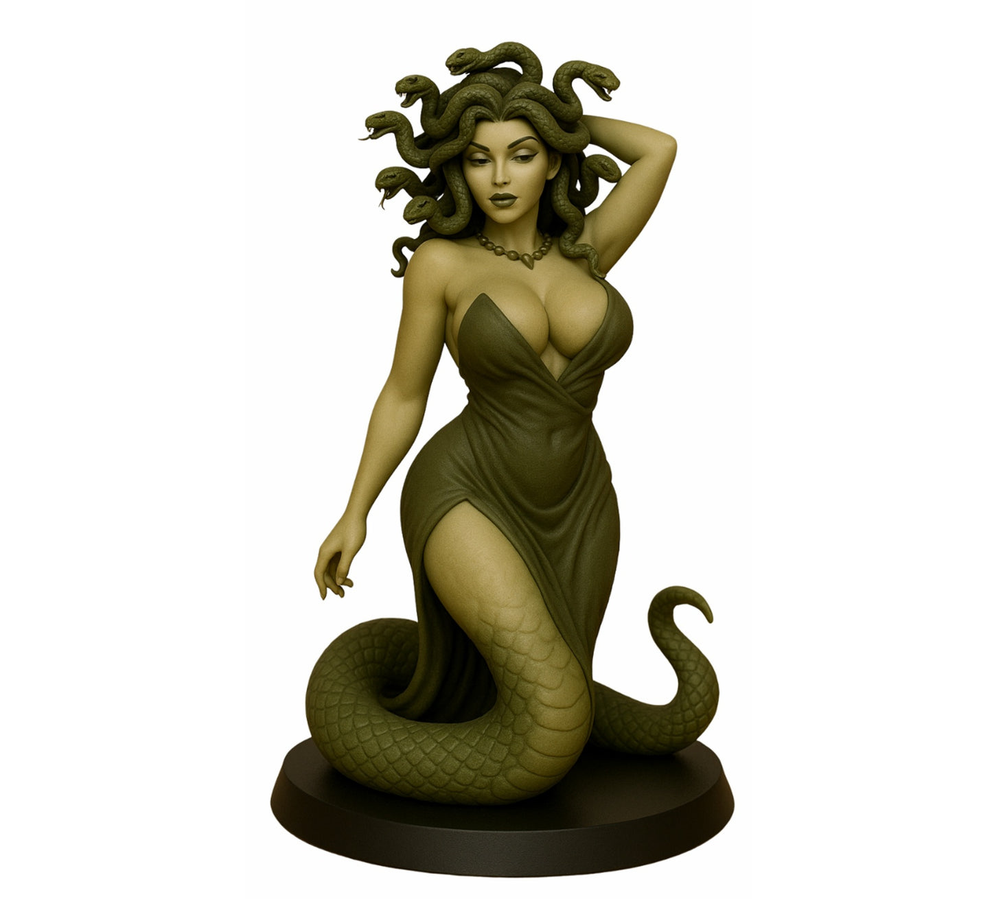 Meduza 3DFactory – figurka Gorgony w stylu anime, widok z przodu