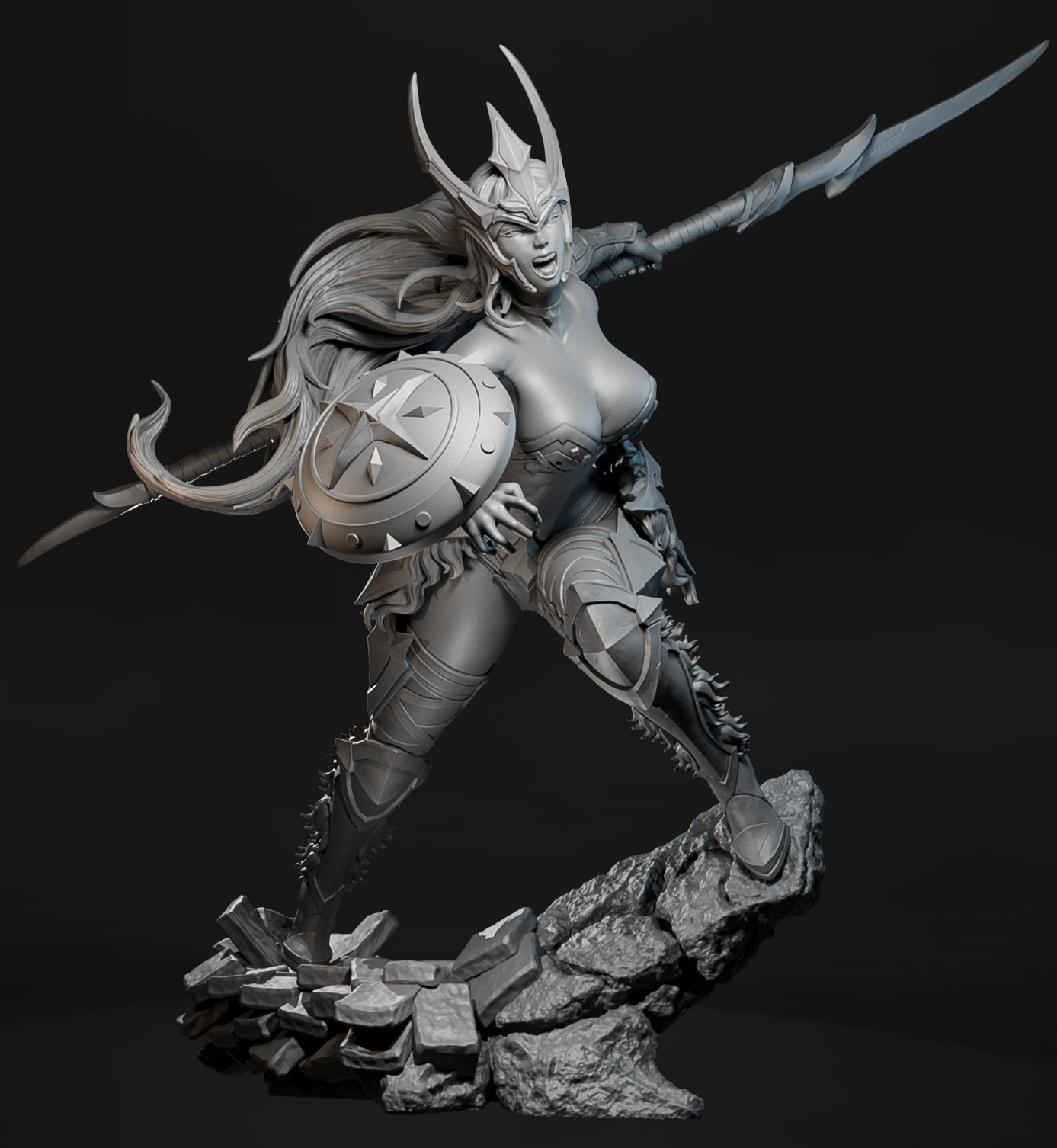 Stormhowl Valkyrie Witcher Elements Amra 3D Art