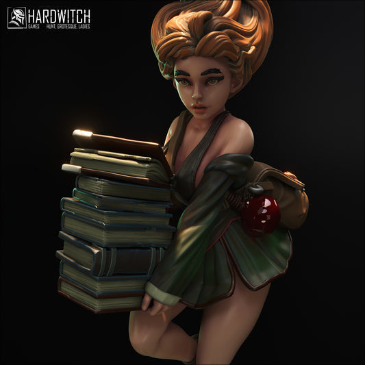 Figurka Kamila Sarada – Fortuna Magica | czarownica–uczennica fantasy | miniatura kolekcjonerska 75 mm / 120 mm (HardWitch Games)