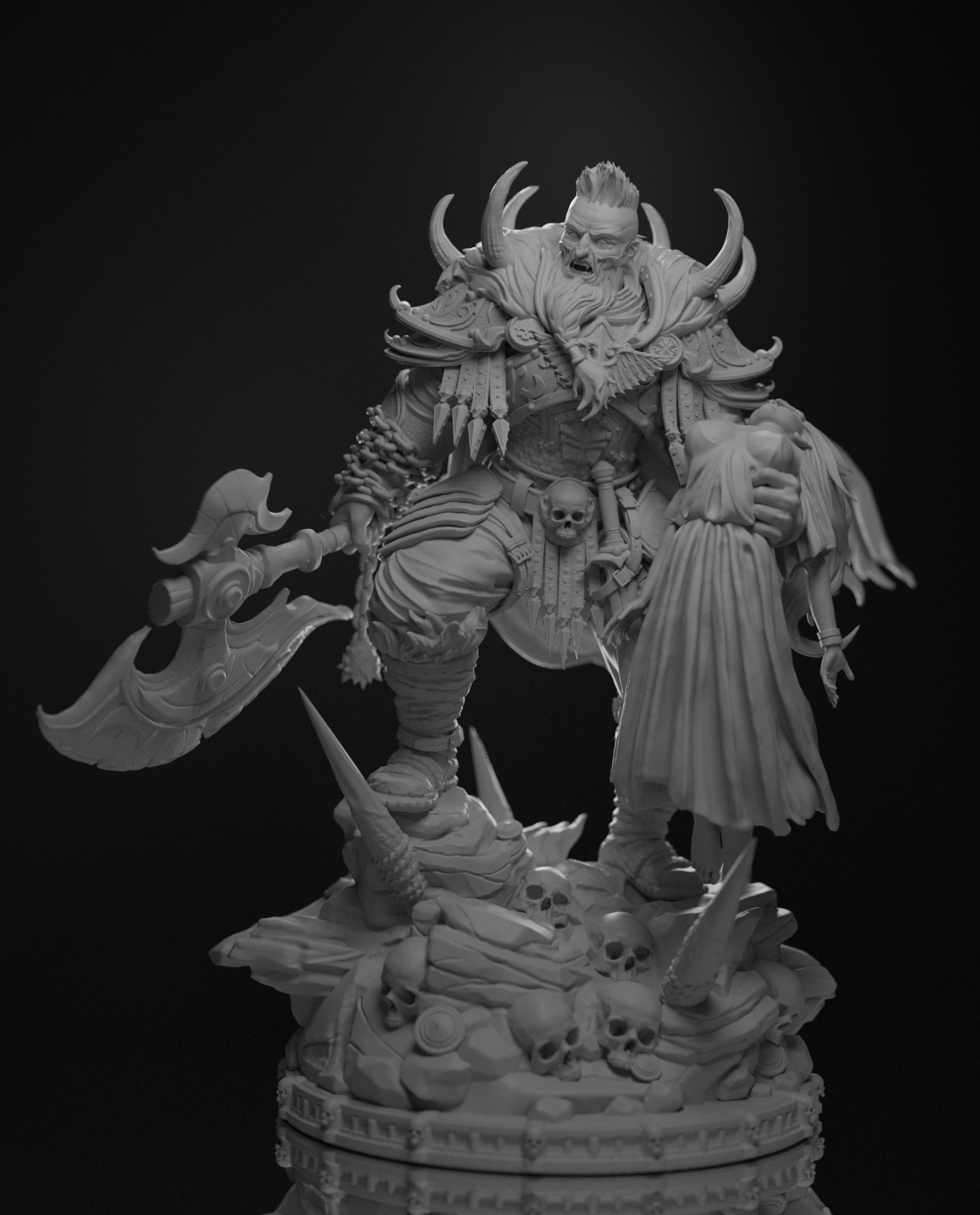 he came back a different man 75mm resin fantasy warrior miniature elijah safarov unpainted model