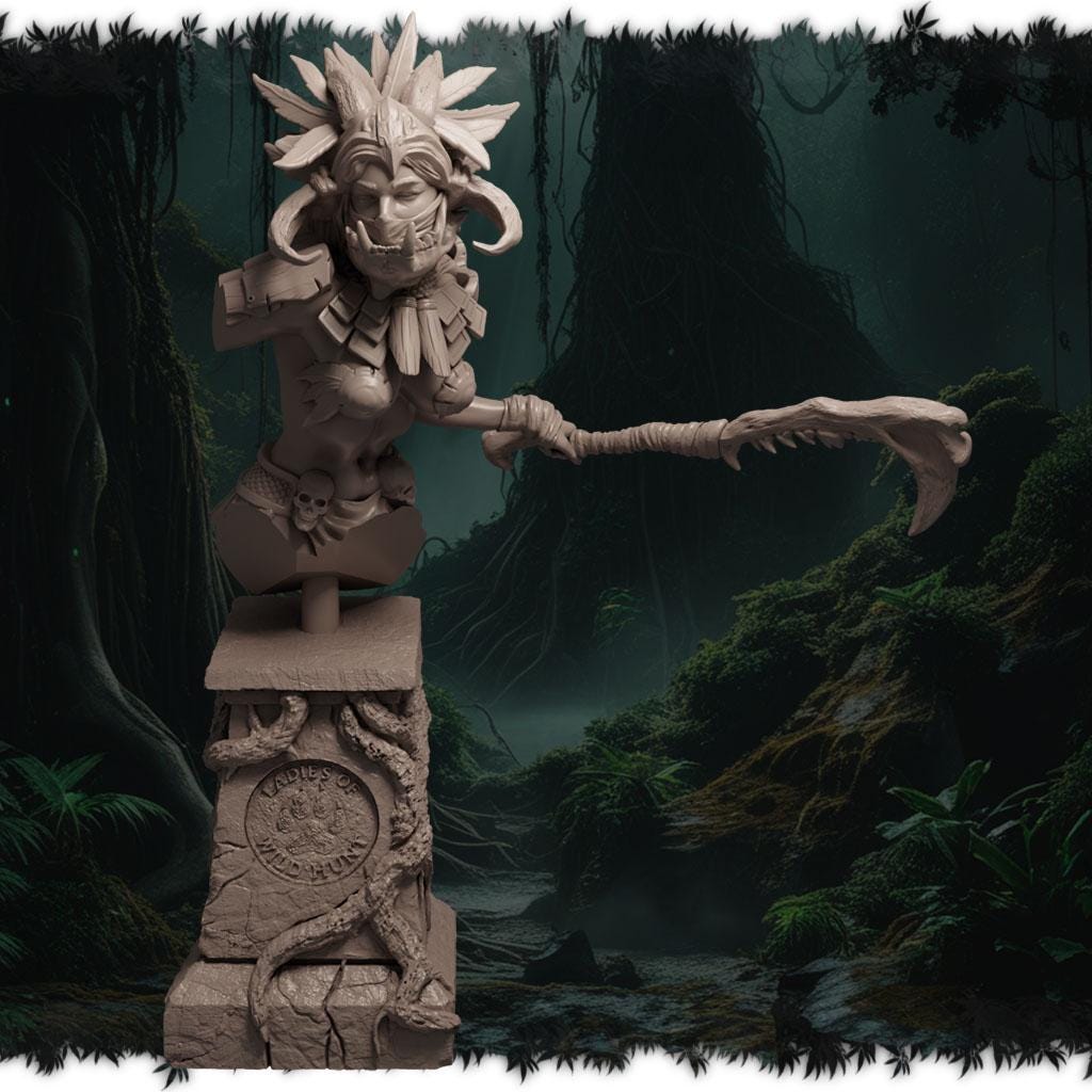 Nora Snowstride figurka żywiczna – Ladies of the Wild Hunt – Black Bird Miniatures