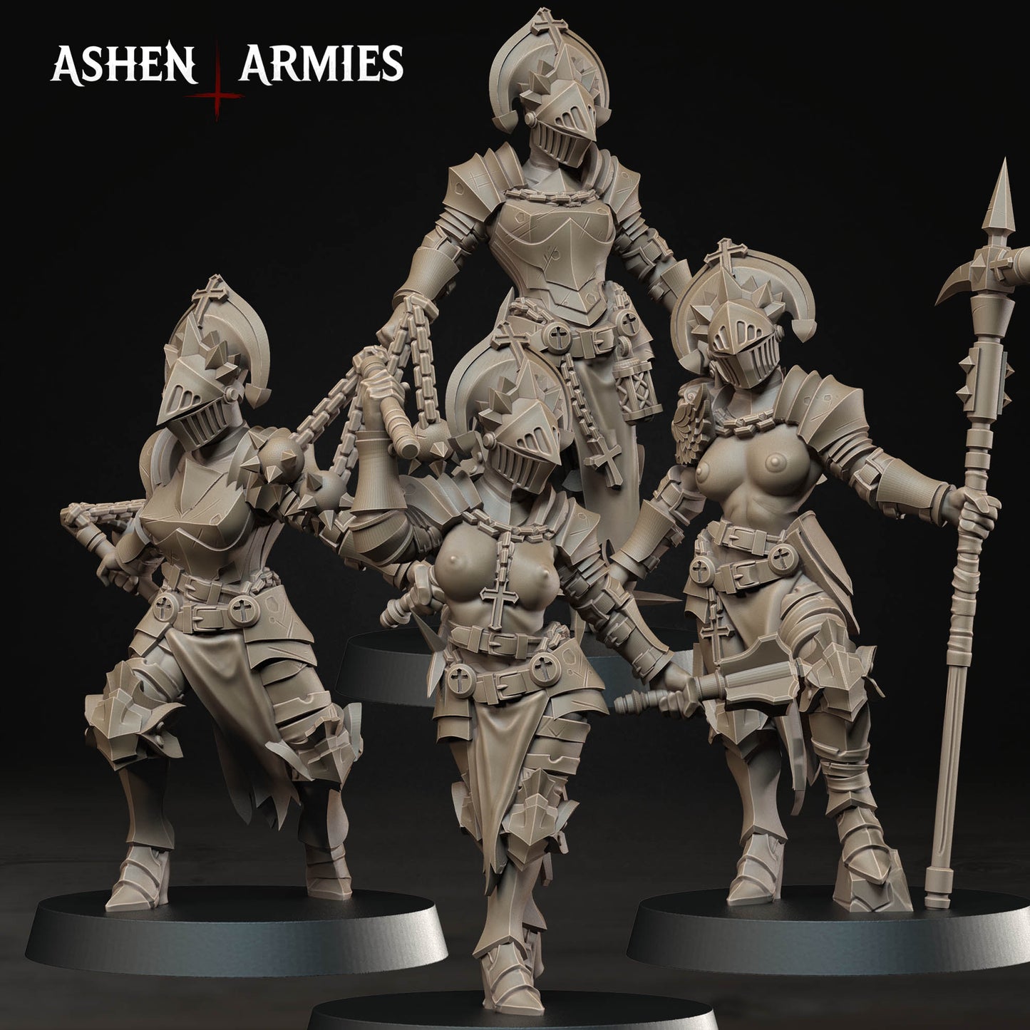 Stigmatic Nuns - Bleeding Procession (Ashen Armies) | Trench Crusade Proxy 32mm