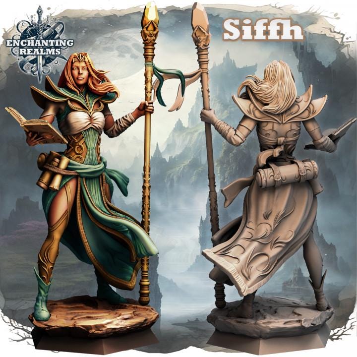 Figurka Siffh – czarodziejka z Enchanting Realms 180 mm, widok z przodu