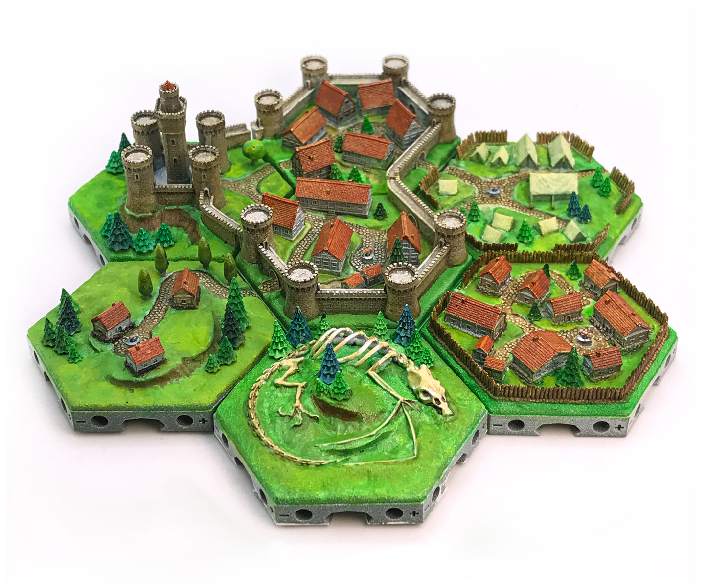 Modułowe Kafelki Terenu HexMap – Biomy 3D od STLModels do Gier RPG i Planszowych