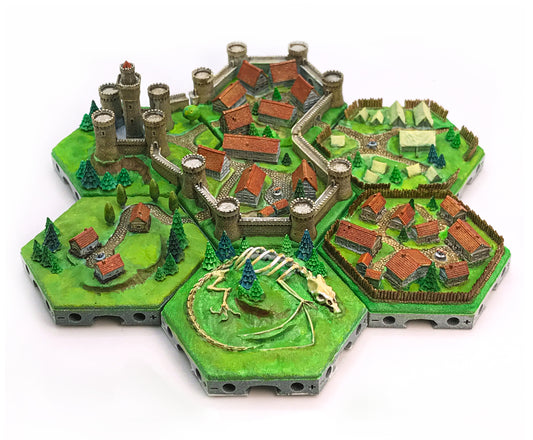 Modułowe Kafelki Terenu HexMap – Biomy 3D od STLModels do Gier RPG i Planszowych
