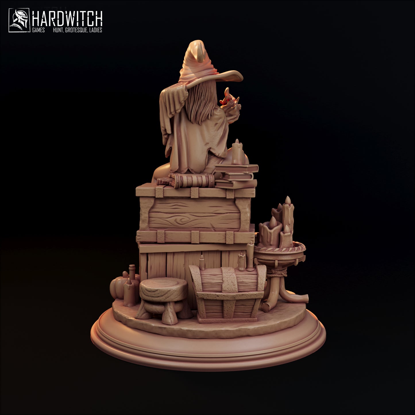 Figurka Kidah Brown – Fortuna Magica | czarownica fantasy | miniatura kolekcjonerska 75 mm / 120 mm (HardWitch Games)