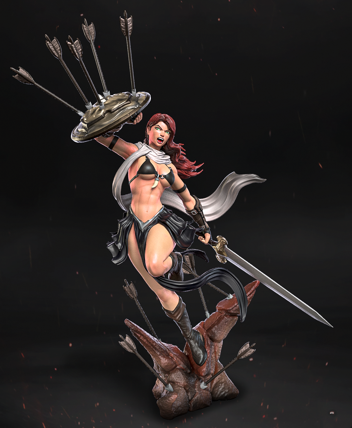 Stormpierced Shieldmaiden – Witcher Elements | figurka 32mm / 75mm