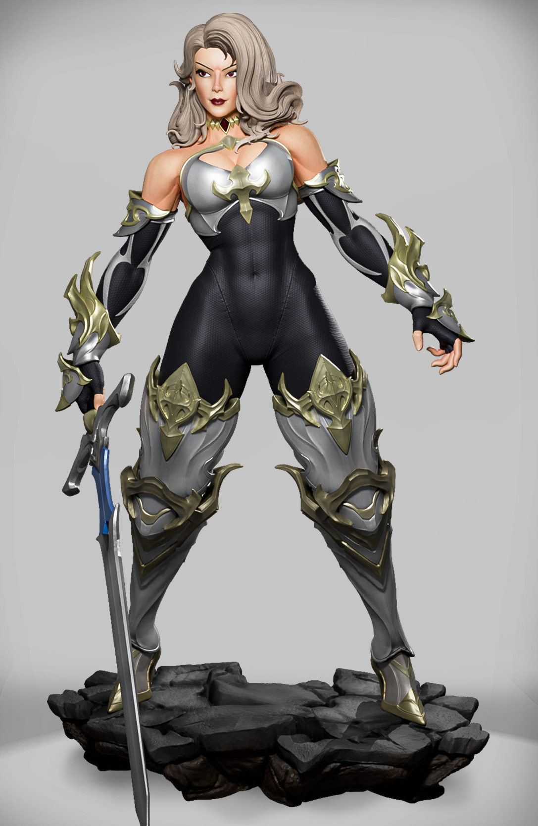 Steelbound Valkyrie – rycerska wojowniczka fantasy w ciężkiej zbroi