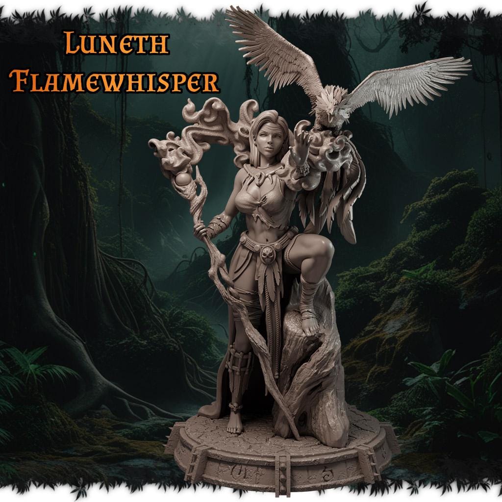Luneth Flamewhisper figurka żywiczna – Ladies of the Wild Hunt – Black Bird Miniatures