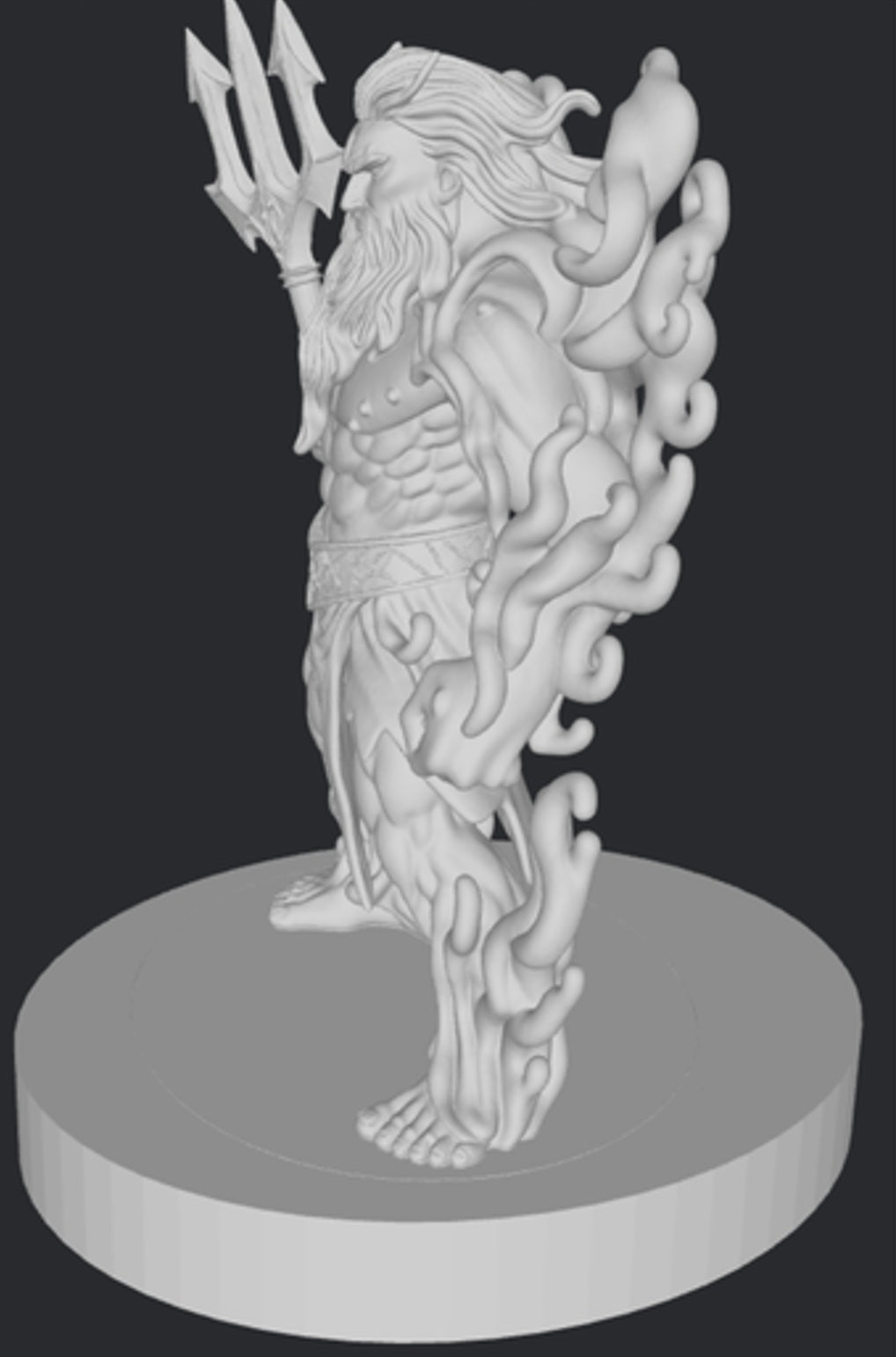 posejdon z trójzębem żywiczna figurka