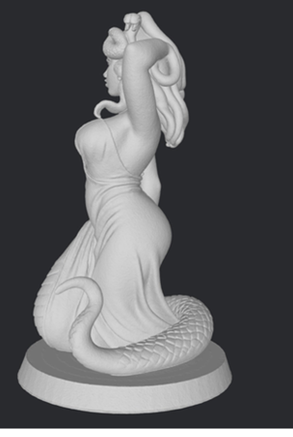 Meduza 3DFactory – figurka Gorgony w stylu anime, widok z przodu