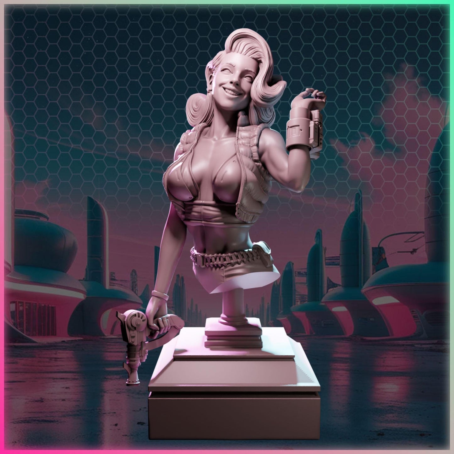 Nova Solstice figurka żywiczna – Nuke City Ladies – Black Bird Miniatures