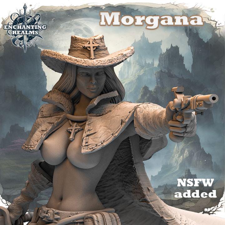 Figurka Morgana od Haito – widok z przodu, skala 180 mm