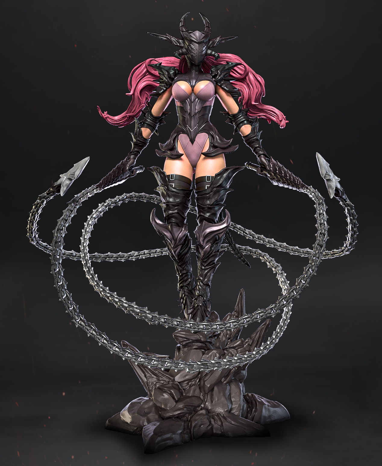 Voidchain Dominatrix – Witcher Elements | Amra 3D Art – figurka 32mm 75mm