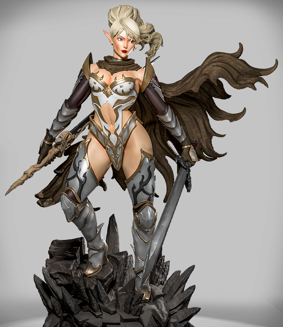 figurka Terra Blade Elara, elfia wojowniczka z wielkim mieczem