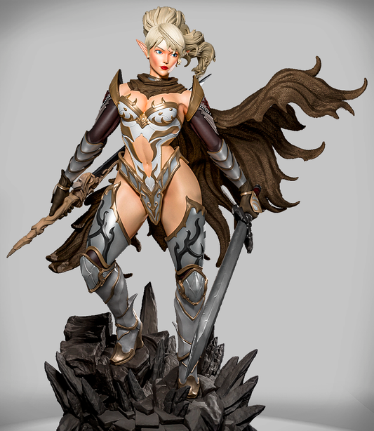 figurka Terra Blade Elara, elfia wojowniczka z wielkim mieczem