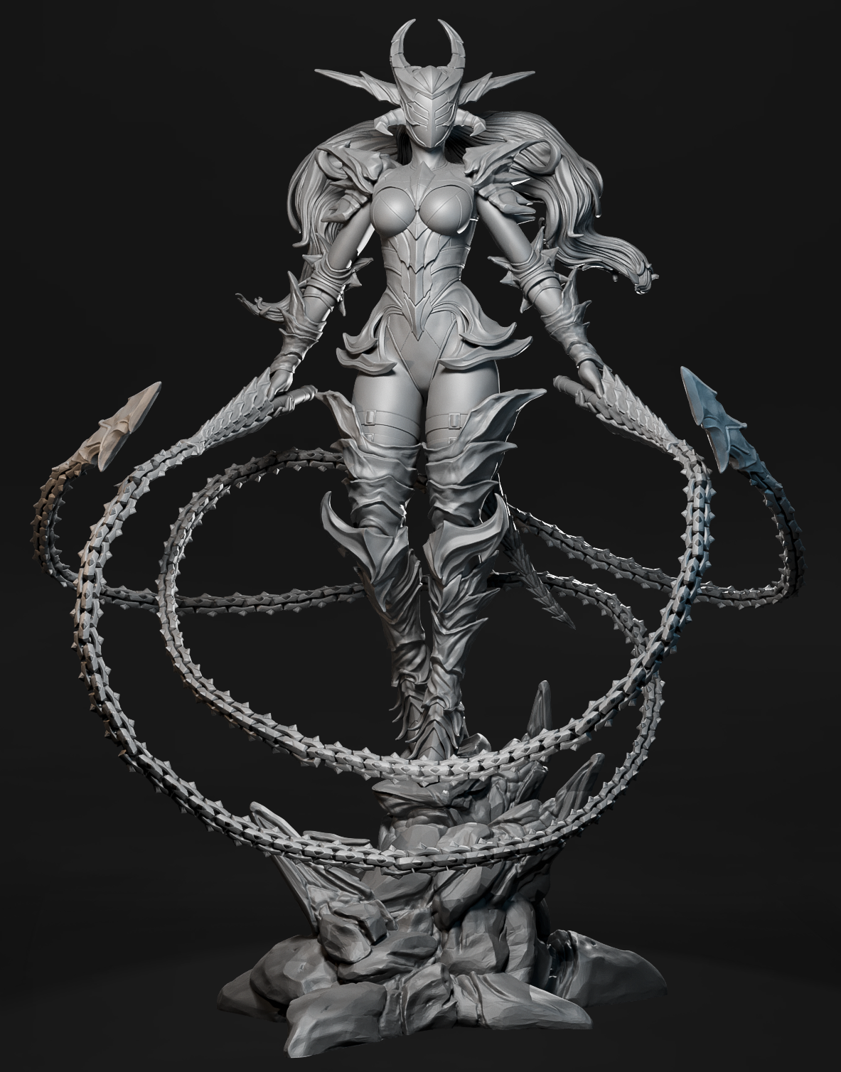 Voidchain Dominatrix – Witcher Elements | Amra 3D Art – figurka 32mm 75mm