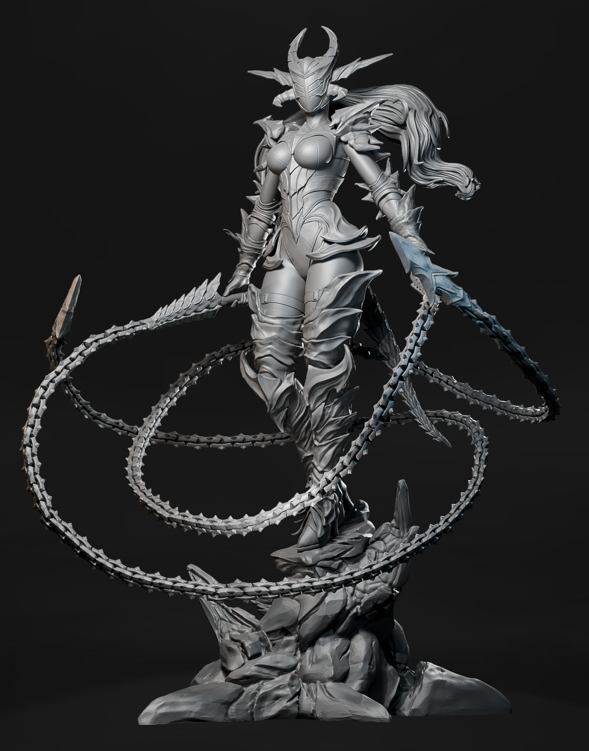 Voidchain Dominatrix – Witcher Elements | Amra 3D Art – figurka 32mm 75mm