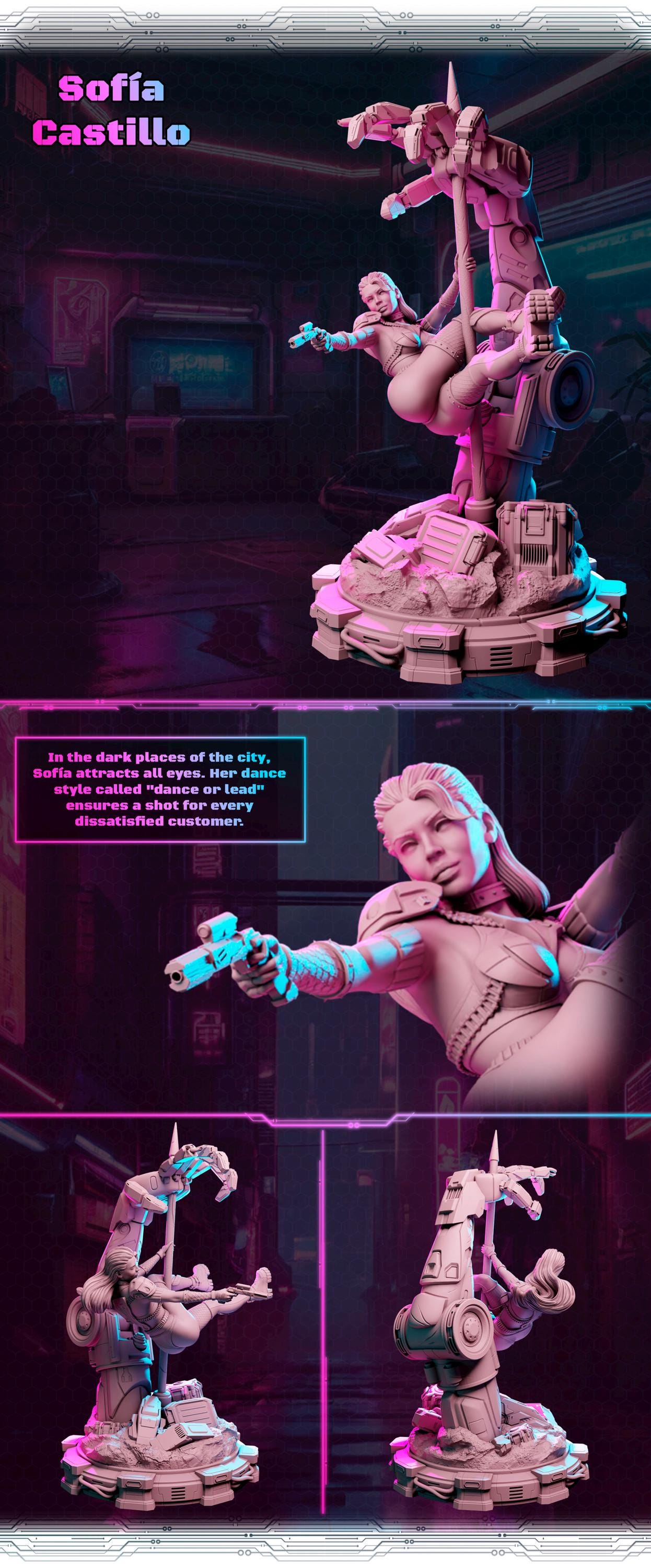 Sofia Castillo cyberpunk figurka – Ladies of the 2133 – Black Bird Miniatures