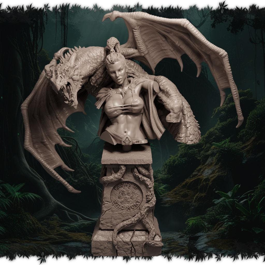 Vael Drake figurka żywiczna – Ladies of the Wild Hunt – Black Bird Miniatures